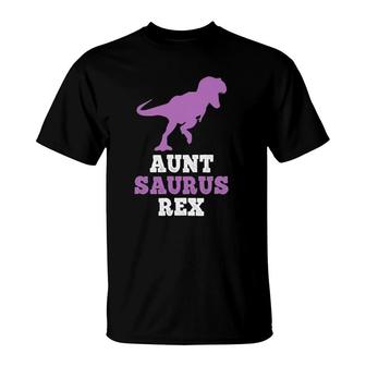Aunt-Saurus Rex Funny Dinosaur Gift Auntsaurus Mother's Day T-Shirt | Mazezy