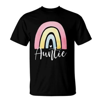 Auntie Rainbow Mother's Day Gift For Women Aunt From Nephew T-Shirt | Mazezy