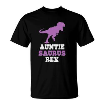 Auntie-Saurus Rex Dinosaur Gift Auntiesaurus Mother's Day T-Shirt | Mazezy AU