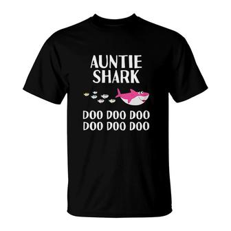 Auntie Shark Doo Doo Auntie Shark Gift For Aunt T-Shirt - Thegiftio