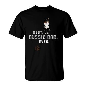 Australian Shepherd Best Aussie Dad Ever T-Shirt | Mazezy
