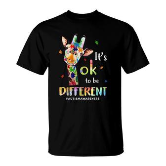 Autism Awareness Acceptance Women Kid Its Ok To Be Different T-Shirt - Seseable