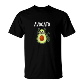 Avocato Cute Avocado Cat T-Shirt | Mazezy