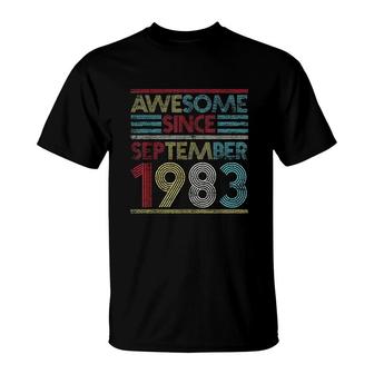Awesome Since September 1983 T-Shirt | Mazezy