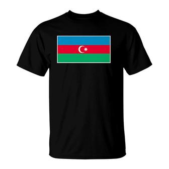 Azerbaijan Flag With Vintage Azerbaijani National Colors T-Shirt | Mazezy