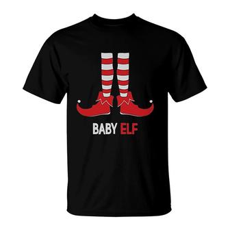 Baby Elf Cute Santa Lil' Elf Holiday T-Shirt | Mazezy