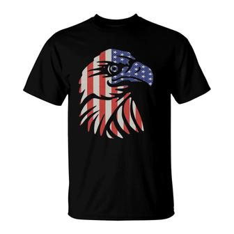 Bald Eagle Bird American Patriotic Usa Flag Wildlife T-Shirt | Mazezy