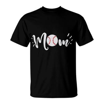 Baseball Mom Funny Cute Fun Sport T-Shirt | Mazezy