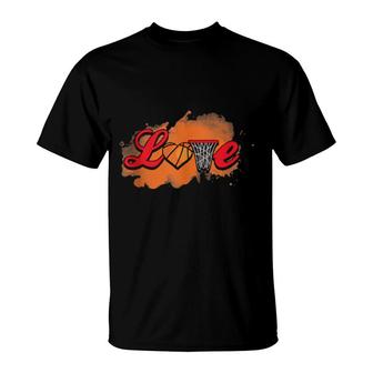 Basketball Love Sports Coach Player Team Ball Ring T-Shirt | Mazezy