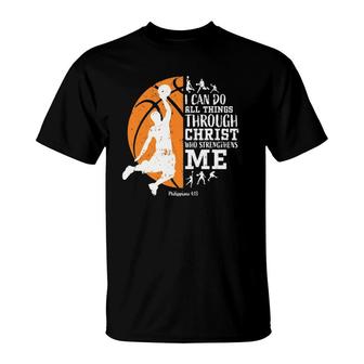 Basketball S Men Boys Youth Girls Women Gifts Christian T-Shirt | Mazezy