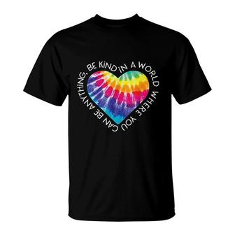 Be Kind Tie Dye Hippie Peace Gift T-Shirt | Mazezy