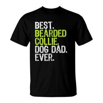 Bearded Collie Dog Dad Father's Day Dog Lovers T-Shirt | Mazezy