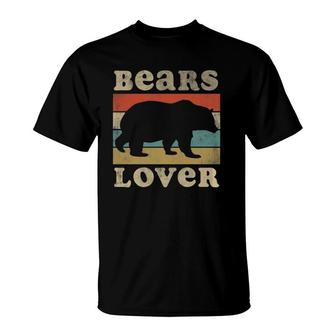 Bears Lover Vintage Retro Bear Theme T-Shirt | Mazezy