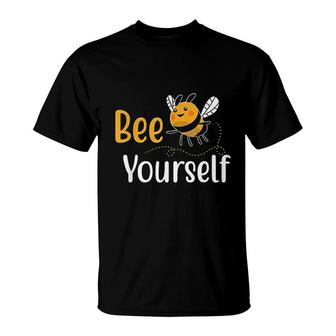 Bee Yourself Funny Love Bees T-Shirt | Mazezy