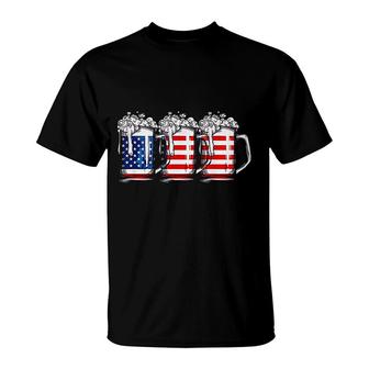 Beer American Flag T-Shirt | Mazezy AU