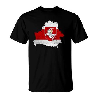 Belarus White Red Pagonya Flag Support Belarus Protesters T-Shirt | Mazezy