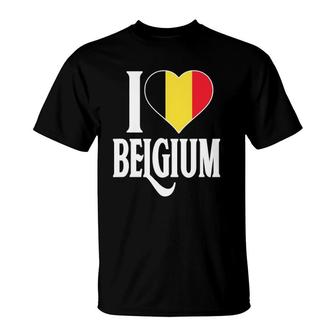 Belgian Pride I Love Belgium Flag T-Shirt | Mazezy