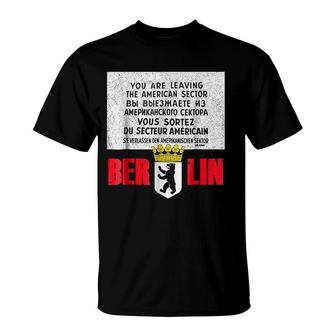 Berlin Checkpoint Charlie Sign T-Shirt | Mazezy