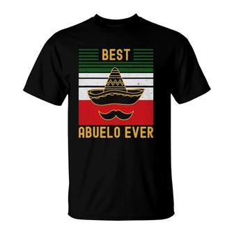 Best Abuelo Ever In Spanish Vintage Mexico Flag Father's Day T-Shirt | Mazezy