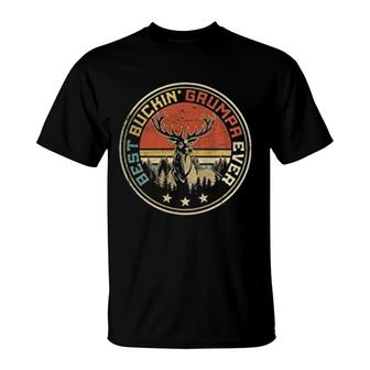 Best Buckin Grumpa Ever Vintage Hunting T-Shirt - Thegiftio