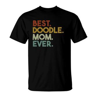 Best Doodle Mom Ever Goldendoodle Labradoodle Retro T-Shirt | Mazezy