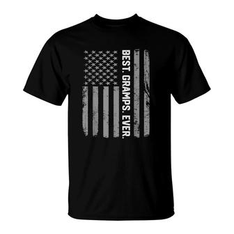 Best Gramps Ever America Flag Gift For Men Father's Day T-Shirt | Mazezy