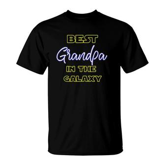 Best Grandpa In The Galaxy Grandfather American Granddad T-Shirt | Mazezy UK