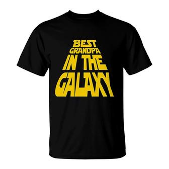Best Grandpa In The Galaxy T-Shirt | Mazezy