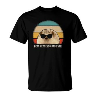 Best Hedgehog Dad Ever Animal Funny Retro T-Shirt | Mazezy