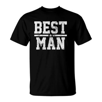 Best Man Marriage Wedding Bachelor Party Vintage Gift T-Shirt | Mazezy