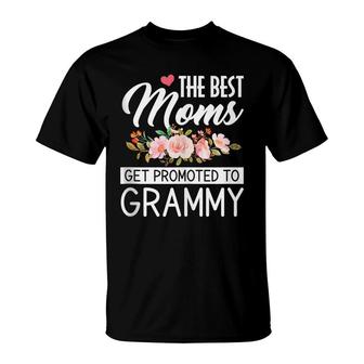 Best Moms Get Promoted To Grammy First Time Grandma T-shirt - Thegiftio UK