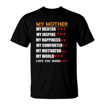 Best Mother Description For Appreciation Mom On Mothers Day T-Shirt | Mazezy