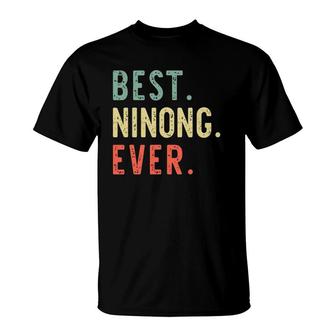 Best Ninong Ever Cool Funny Vintage Father's Day Gift T-Shirt | Mazezy UK