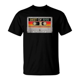 Best Of 1992 29Th Birthday Gifts Cassette Tape Vintage T-Shirt | Mazezy