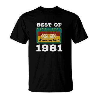 Best Of November 1981 Cassette Tape Vintage 40Th Birthday T-Shirt | Mazezy