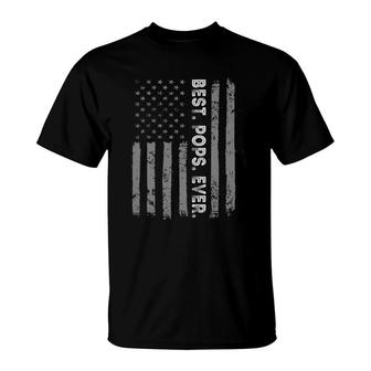 Best Pops Ever American Flag For Best Father's Day T-Shirt | Mazezy