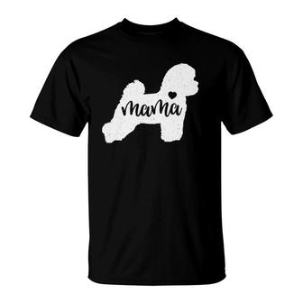 Bichon Frise Mama Mom Dog Cute Mother's Day Gift T-Shirt | Mazezy