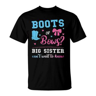 Big Sister Gender Reveal Pink Or Blue T-Shirt | Mazezy