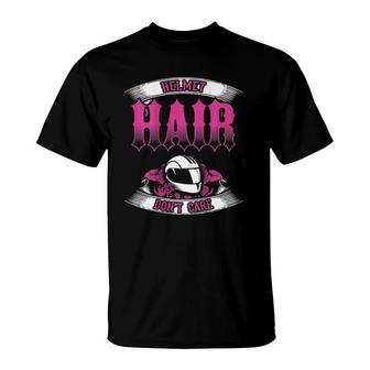 Biker Mom Helmet Hair Don't Care Motorcycles Mother's Day T-Shirt | Mazezy UK