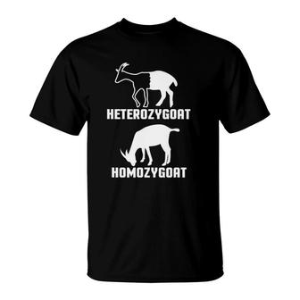 Biology Science Funny Heterozygoat Homozygoat T-Shirt | Mazezy