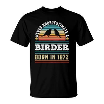 Birder Born 1972 50Th Birthday Birding T-Shirt | Mazezy