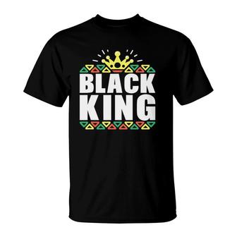 Black History For Men Boys Kids Black King African Pride T-Shirt | Mazezy