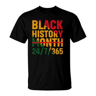 Black History Month 247365 Melanin Pride African American T-Shirt | Mazezy