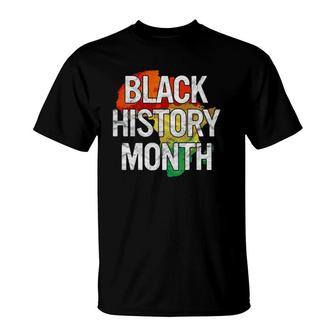 Black History Month Gift Black Pride Proud African American T-Shirt | Mazezy