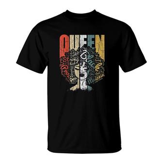 Black Queen Pride African American Power T-Shirt | Mazezy