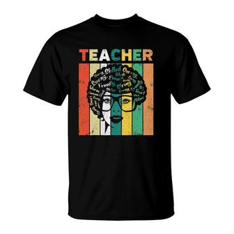 Black Woman Teacher Black History Month T-Shirt | Mazezy