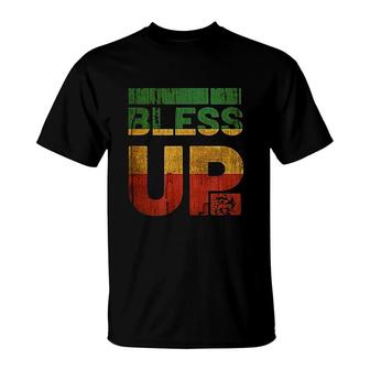 Bless Up Rasta Jamaica T-Shirt | Mazezy