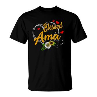 Blessed Ama Grandma Mother's Day Gift T-Shirt | Mazezy