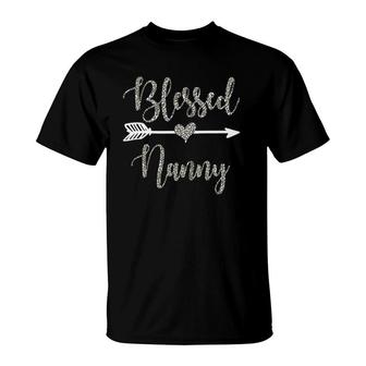 Blessed Nanny Mothers Day Grandma Gift Leopard Women T-Shirt | Mazezy