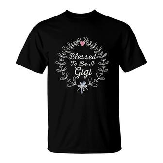 Blessed To Be A Gigi Grandma T-Shirt | Mazezy